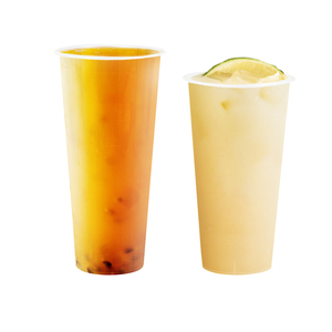 <span class=keywords><strong>TC</strong></span> logotipo personalizado burbuja milktea 12oz 16oz 22oz 350ml 700ml boba Ttea café jugo PP transparente reutilizable taza de plástico con tapas - Product Image 4