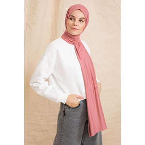 Écharpe en coton rose pâle pour femme, tissu popeline, doux pour la peau, châle ethnique - Product Image 5