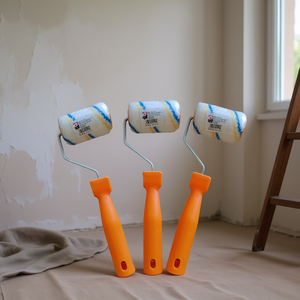 Roller Brush 4 Inch Coarse Blue Yellow Stripe Paint Roller For Wall Painting - Product Image 3