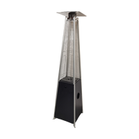 Chauffe-terrasse au propane autonome en acier inoxydable de 50 000 BTU, certifié, écologique, sur roues, pour usage extérieur/intérieur, sans fumée