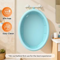 Baignoire pliable pour bébé en PVC personnalisée, seau de bain gonflable épaissi, capacité de 20 à 29 gallons pour 4 personnes, portable pour les voyages et la maison