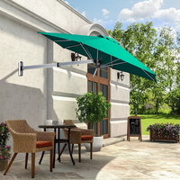 Parasol de balcon JXT, pare-soleil rétractable mural, jardin extérieur, bande LED, parasol extérieur