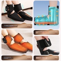Masseur électrique pour les pieds et les chevilles avec compression par airbag, pétrissage et fonctions chauffantes pour soulager la douleur