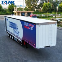 Semi-remorque à rideaux coulissants à 3 essieux de 40 pieds pour le transport de marchandises
