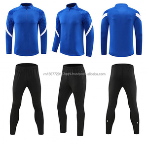 เสื้อฟุตบอลแขนยาวแบบซิปครึ่งตัว พิมพ์ลาย ระบายอากาศ ป้องกันรังสียูวี แห้งเร็ว ชุดเซ็ตสำหรับฝึกซ้อม ยูนิเซ็กซ์ เหมาะสำหรับวิ่งออกกำลังกายกลางแจ้ง - Product Image 5