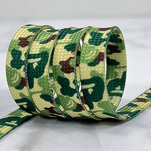 AJ1DUNK chaussures décontractées avec lacets de camouflage imprimé léopard 8mm polyester plat extérieur dentelle cordes une paire de chaussures de planche - Product Image 5