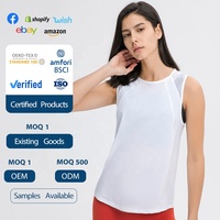 Facteur de vente, absorbant l'humidité, évacue la sueur, débardeur femme, ajouré, large bretelle, débardeur de sport