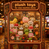 Peluche Panda Rouge Douce et Moelleuse pour Machine à Pinces, Vente en Gros, Lots de Prises de Jeu d'Arcade, Recharges pour Machines à Grue, Cadeau pour Enfants