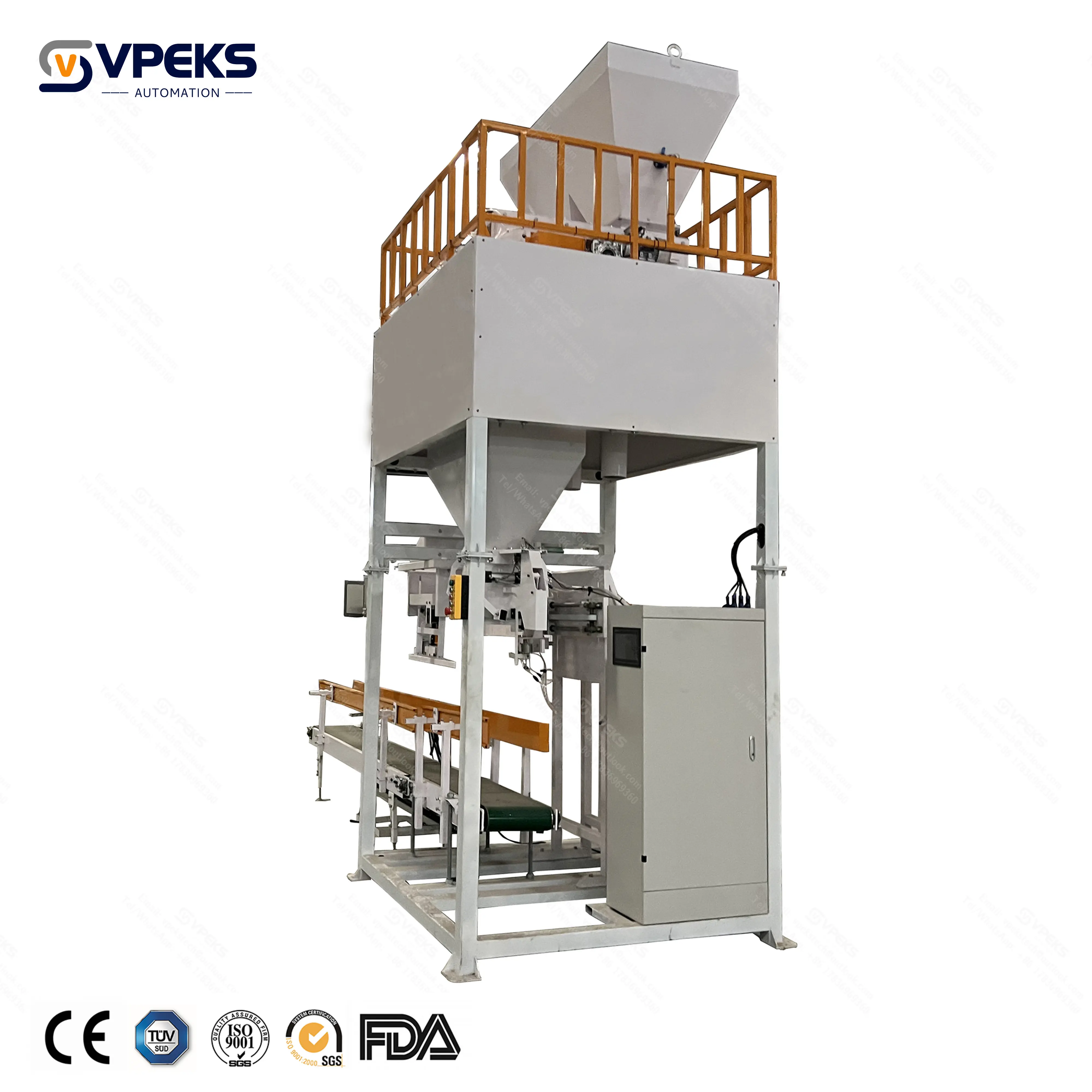 Automatic Bagging Machine for Powders and Granules 10kg 15kg 25kg 50kg with Double Weighing System