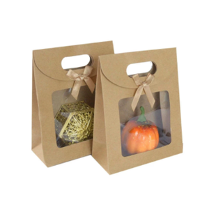 Bolsas de Papel Kraft con Ventana para Regalos, Galletas, Dulces, Alimentos, Pan, Aperitivos, Productos Horneados, Bolsas para Llevar - Product Image 5