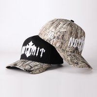 Sombrero estampado de 5 paneles personalizado al por mayor, superventas, sombrero de camuflaje para caza con patrón de árbol, sombrero de camuflaje para exteriores, gorra de béisbol de camuflaje auténtico, sombrero para niño