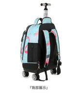 Vente en gros Grande taille 360 °   Sac à dos de voyage à roulettes pivotantes, double bandoulière, pour monter les escaliers, bagage cabine souple