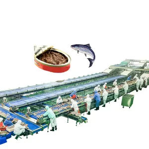 利德世界沙丁鱼和金枪鱼三文鱼罐头自动设备鱼灌装生产线