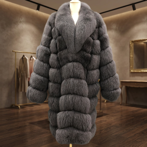 Veste en fourrure de renard véritable épaisse et chaude, réversible, imperméable, grande taille pour homme, OEM - Product Image 2