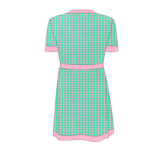 فستان ميدي أنيق محبوك بنمط هاوندستوث جديد لخريف <span class=keywords><strong>2026</strong></span>، فستان نسائي عصري بأكمام قصيرة، فستان كاجوال للحفلات - Product Image 2