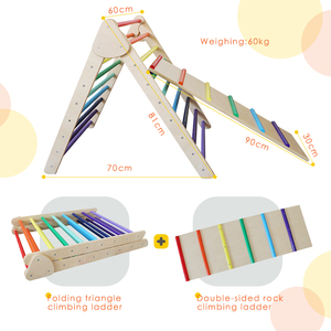 XIHA Montessori Toddler Splash Play Set Gimnasio Marco de escalada de madera Pickler Triangle Set Escalada Juguetes <span class=keywords><strong>Triangulo</strong></span> Piklers Proveedor - Product Image 2