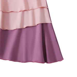 PROMISTAR <span class=keywords><strong>Feuille</strong></span> <span class=keywords><strong>de</strong></span> Lotus Dentelle Foulard Printemps Automne Enfants Vêtements Filles Deux Pièces Ensemble À Manches Longues Coton Abaya Robe - Product Image 6