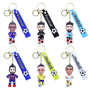 Cadeau promotionnel de football personnalisé - Porte-clés de football en silicone souple en gros, porte-clés pour fans et souvenir d'événement d'entreprise - Product Image 4
