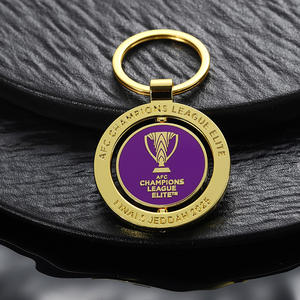 Alliage de zinc chaud Llaveros Personalizados Logo personnalisé porte-clés filature plaqué or porte-clés rotatifs en gros avec ensachage - Product Image 4