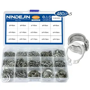 Rvs 304 C Clip Externe Borgring Snap Behoud Ringen Assortiment Kit 5-19Mm Borgring Voor As