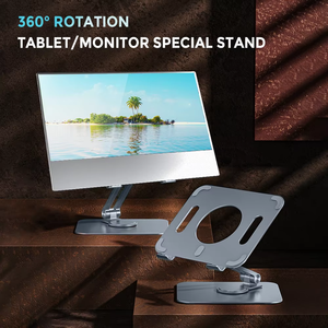 Aluminum Alloy 360 Degree Rotation Portable <strong>Desktop</strong> Laptop Stand Holder Cooling Feature Foldable Phone/ Tablet Bracket New - Product Image 4