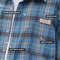 Chemise à manches courtes surdimensionnée en coton polyester tissé à carreaux bleus avec poche plaquée, personnalisable OEM, pour homme, style streetwear