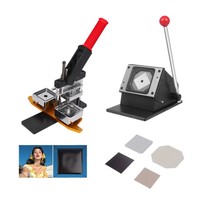 Machine à fabriquer des aimants carrés de 2,5 x 2,5 pouces / 63,5 x 63,5 mm, aimants pour réfrigérateur, type acrylique spécial, avec 100 ensembles de matériaux