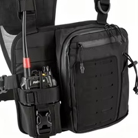 Harnais de poitrine en nylon pour radio bidirectionnelle - Support pour radio pour pompiers forestiers, secouristes et travailleurs utilitaires |