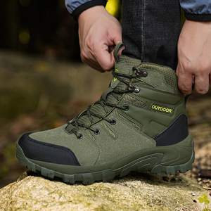 Bottes d'hiver pour hommes grande taille transfrontalières 2025, <span class=keywords><strong>nouvelles</strong></span> bottes pour hommes, dessus en PU artificiel, semelle extérieure en caoutchouc antidérapante, chaudes, randonnée en plein air - Product Image 3