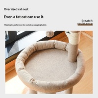 Arbre à chat intégré en bois et sisal avec lit pour chat, griffoir sans poussière, modèle MP17-K, toutes saisons, vente en gros