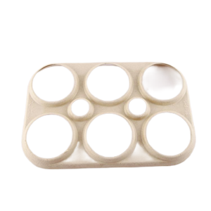 Parçalanabilir hamuru çevre dostu ambalaj özelleştirmek ıslak preslenmiş kağıt tutucu dört bardak tutucu altı bardak tutucu kutular - Product Image 4