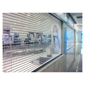 <span class=keywords><strong>Goldway</strong></span> America Style Porte roulante électrique Écran en fibre de verre Design moderne pour la décoration de centres commerciaux Ouverture latérale en acier transparent - Product Image 6