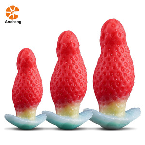 Tapón Anal de Silicona Líquida Suave con Forma de Fresa, Juguete Sexual para Hombres y Mujeres - Product Image 1