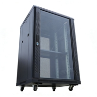 Armoire de serveur au sol de 1 mètre, 1040*600*600mm, en acier SPCC avec revêtement en poudre et porte en verre trempé, disponible immédiatement.