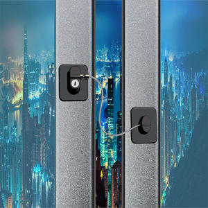 Loquets de fenêtre, limitateurs de fenêtre à battant, verrous de sécurité pour enfants en alliage d'aluminium pour portes, fenêtres, réfrigérateur, installation facile - Product Image 1