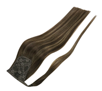 Extensions de cheveux naturels en queue de cheval, couleur ombrée, à enrouler, en cheveux Remy, avec clip, pour femmes, vente en gros