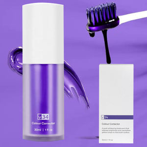 Pasta de Dientes Morada <span class=keywords><strong>V34</strong></span> de 30 ml Personalizable, Fábrica OEM, Serum Happy Smile - Product Image 3