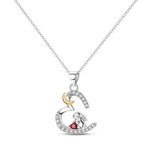 Collar con Colgante <span class=keywords><strong>de</strong></span> Caballo con Microincrustaciones <span class=keywords><strong>de</strong></span> Circonia - Cadena <span class=keywords><strong>de</strong></span> <span class=keywords><strong>Eslabones</strong></span> Chapada en Oro - Regalo <span class=keywords><strong>de</strong></span> Aniversario y Compromiso para Él/Ella - Joyería <span class=keywords><strong>de</strong></span> Plata 925 - Product Image 5