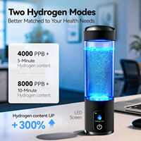 Nouveau modèle 2026 – Générateur d'eau hydrogénée 8000PPB avec technologie SPE et PEM – Ioniseur d'eau riche en hydrogène – Tasse à eau hydrogénée