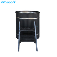 Moderne 1-Personen-Whirlpools im Freien 3 Ft/4 Ft Holz-Eis therapie Hot & Cold Plunge Pools Therapy Barrel