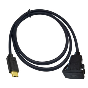 3ft Loại C Aux Bảng Điều chỉnh núi cáp mở rộng <span class=keywords><strong>USB</strong></span> C <span class=keywords><strong>3.0</strong></span> tuôn ra âm thanh 3.1 Giao diện phụ trợ Twisted Pair cho Xe thuyền Microphone - Product Image 6