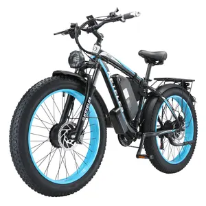 Bicicleta elétrica potente, frete grátis, e-bicicleta com parte dianteira de 1000w e traseira de 1000w, motor duplo, 2000w 23ah