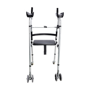 <b>Walker</b> With Seat Aluminum Alloy 7 Speed Adjustable Height For <b>Elderly</b> Rehabilitation Training Equipment - Product Image 2