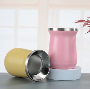 Originale Tradizionale Mate <span class=keywords><strong>Argentino</strong></span> da 8oz in Acciaio Inossidabile con Stampa a Trasferimento ad Acqua Effetto Legno - Product Image 2