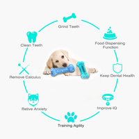 En gros Populaire Pet Molaire Jouet De Nettoyage À Mâcher Brosse À Dents Chien Produit TPR Chien Résistant Aux Morsures Formation Os Bâton Jouets