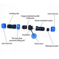 YXY SP13 IP68 2 3 4 5 broches connecteur étanche Weipu industriel étanche électrique prise en plastique connecteur fileté