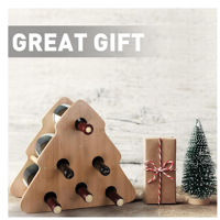 Porte-bouteilles de vin Porte-vin en bambou avec forme d'arbre mignon pour le stockage Décor de cuisine Meilleur cadeau pour les amateurs de vin