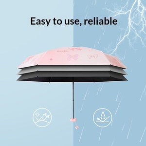 Ombrello Pieghevole a 6 Sezioni con Protezione UV, Design a Farfalla, Portatile e Compatto, 2-in-1 Sole e <span class=keywords><strong>Pioggia</strong></span> per Donne - Product Image 6