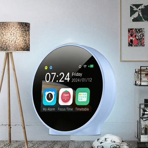 นาฬิกาตั้งโต๊ะอัจฉริยะ Ai alarm หน้าจอสัมผัส LCD พร้อมแบตเตอรี่ในตัว รองรับการเชื่อมต่อ Wi-Fi สำหรับวางบนโต๊ะ - Product Image 3