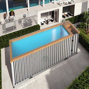 Conception de <span class=keywords><strong>maison</strong></span> blanche prête à l'emploi pour appartement d'hôtel Conteneur modifié magnifiquement conçu Vente de piscine <span class=keywords><strong>sur</strong></span> matériau en acier - Product Image 3